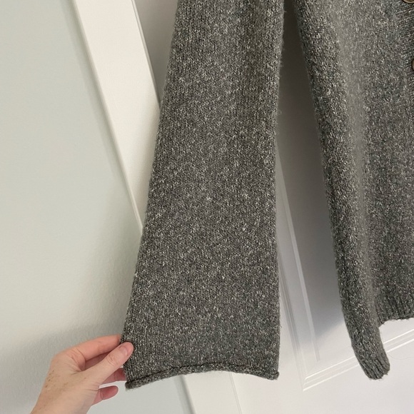 PrAna Longline Knit Hooded Gray Cardigan Size M - Picture 5 of 7